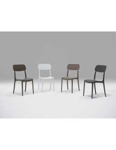 SEDIE-POLTRONE: vendita online SEDIA CALIPSO BURGUNDY IN POLIPROPILENE 53 X 88 X 46 CM ARETA in offerta 2