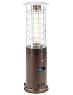 STUFE E RISCALDATORI: vendita online STUFA CILINDRO GPL MARRONE OPACO CON KIT REGOLATORE MM.46X46X112H in offerta