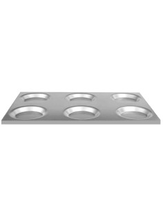 TEGLIE FERRO-ALLUMINIO-ACCIAIO: vendita online TEGLIA RETTANGOLARE ALLUMINIO CM.60X40 6 PIZZETTE CM.16 in offerta