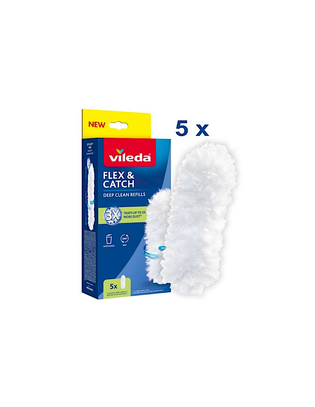 ACCESSORI: vendita online CONFEZIONE 5 RICAMBI PIUMINI FLEX & CATCH VILEDA in offerta