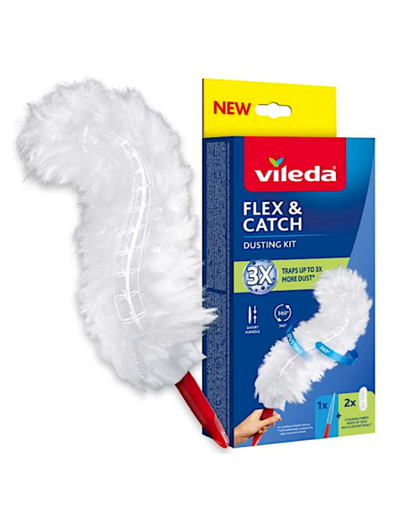ACCESSORI: vendita online VILEDA FLEX & CATCH KIT CATTURA POLVERE MANICO CORTO in offerta