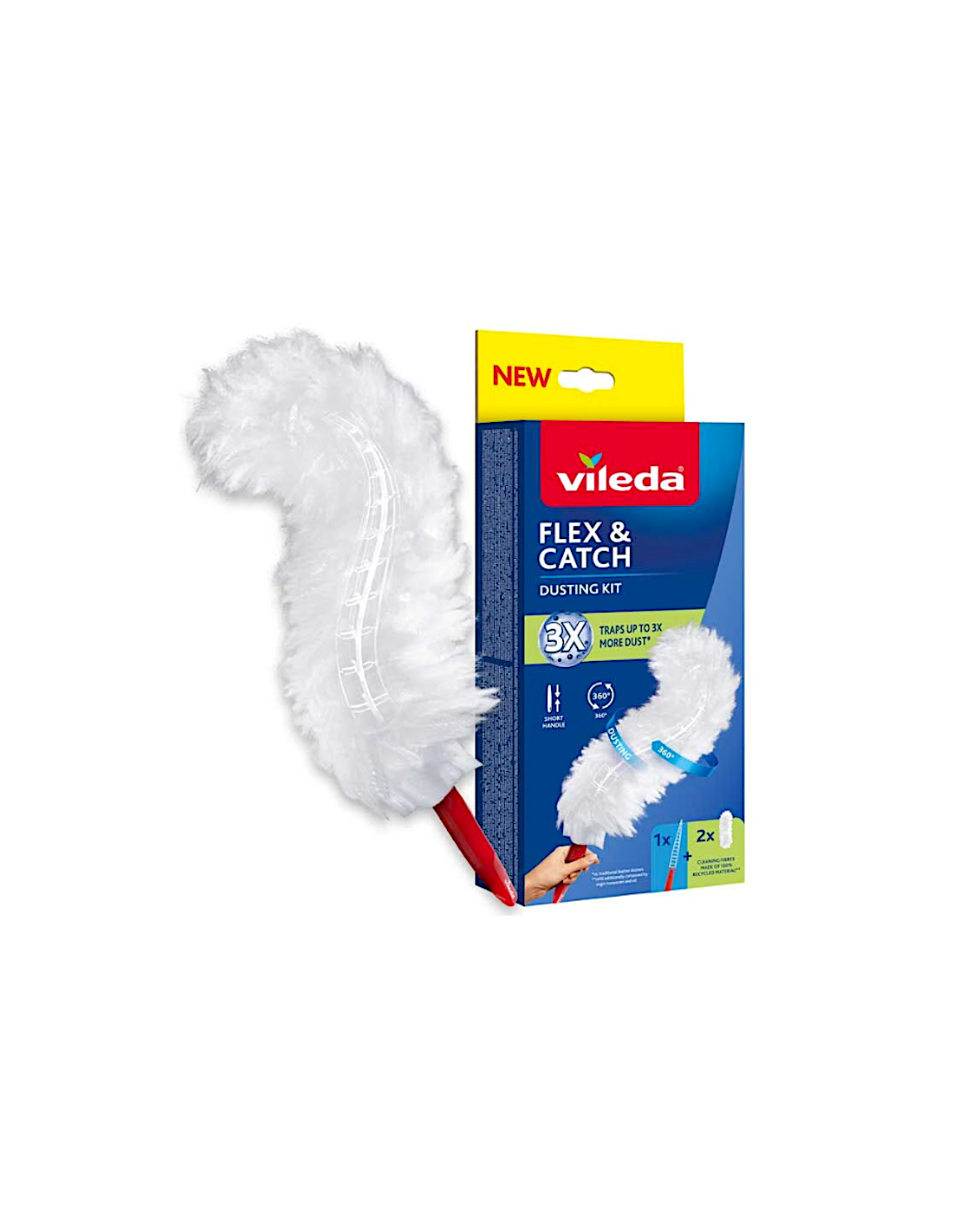 ACCESSORI: vendita online VILEDA FLEX & CATCH KIT CATTURA POLVERE MANICO CORTO in offerta