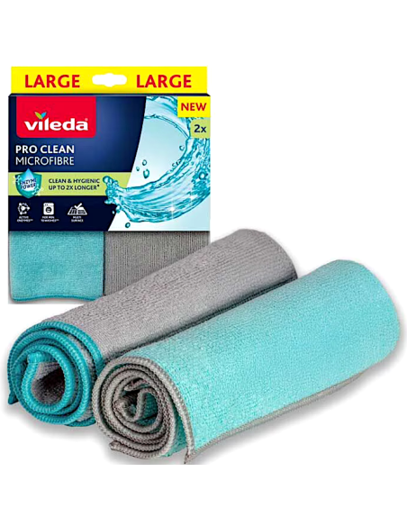 ACCESSORI: vendita online VILEDA PRO CLEAN CONFEZIONE 2 PANNI IN MICROFIBRA in offerta