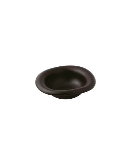 INSALATIERE-CIOTOLE-COPPETTE: vendita online CIOTOLA OVALIZZATA BLACK CLAY 16,8 X 16,5 CM ALTEZZA 5 CM IN PORCELLANA ARTHUR K...