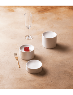 ALZATA GOURMET WHITE RIVER Ø 10 CM ALTEZZA 3,5 CM IN PORCELLANA ART... 2