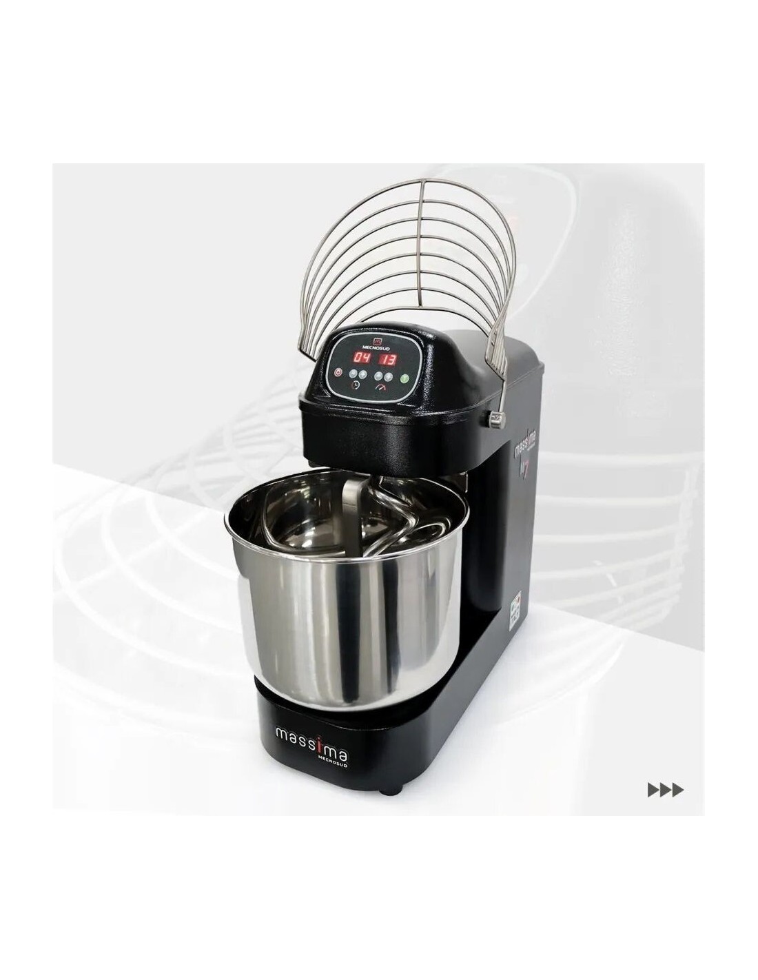 IMPASTATRICI: vendita online IMPASTATRICE MASSIMA KG.40 LT.58 NERA KW.2,2 MM.540X900X874H MECNOSUD in offerta