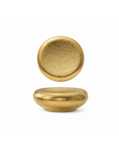 PIATTI: vendita online PIATTO STONE GEMINI GOLD 11 X 10,4 CM ALTEZZA 4 CM IN PORCELLANA MORINI in offerta