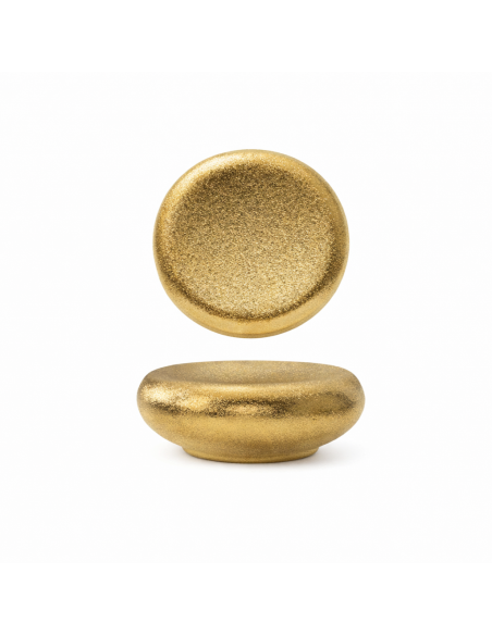 PIATTI: vendita online PIATTO STONE GEMINI GOLD 11 X 10,4 CM ALTEZZA 4 CM IN PORCELLANA MORINI in offerta