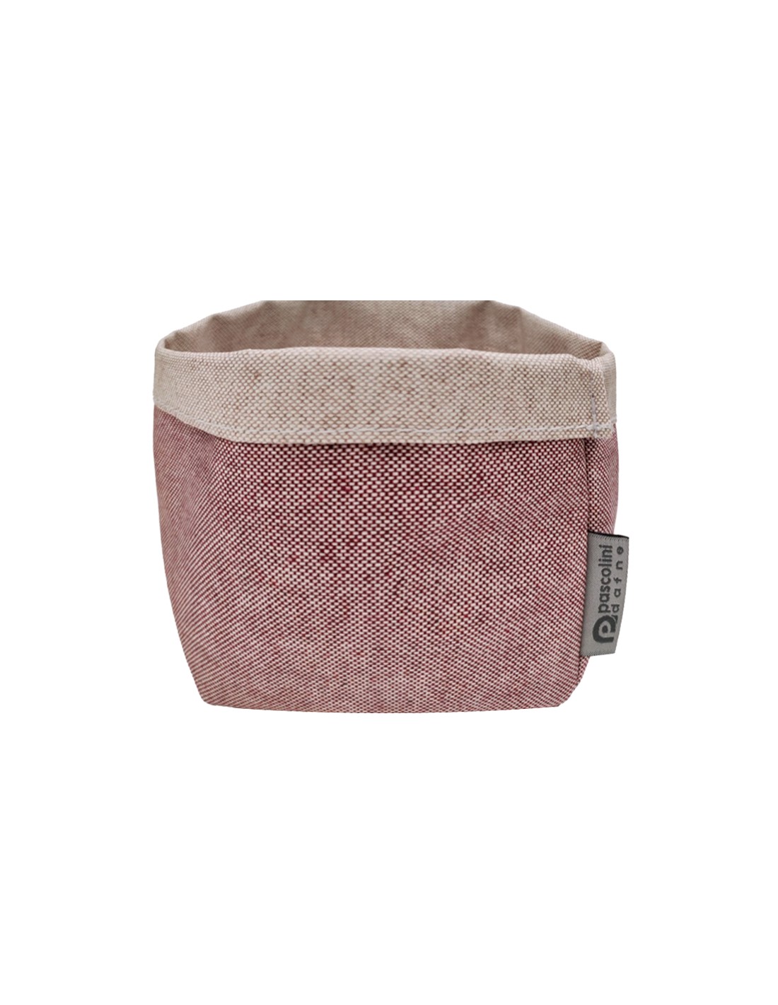 CESTINI PANE: vendita online SACCHETTO PORTAPANE IN COTONE IDROREPELLENTE 11 X 12 X 12 CM WINE E NATURALE in offerta