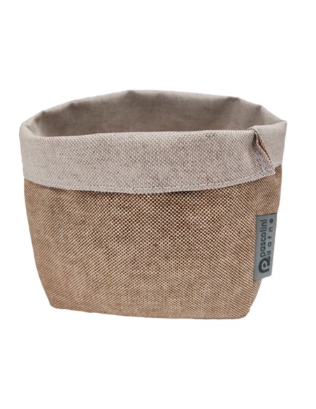 CESTINI PANE: vendita online SACCHETTO PORTAPANE IN COTONE IDROREPELLENTE 11 X 12 X 12 CM CORDA E NATURALE in offerta