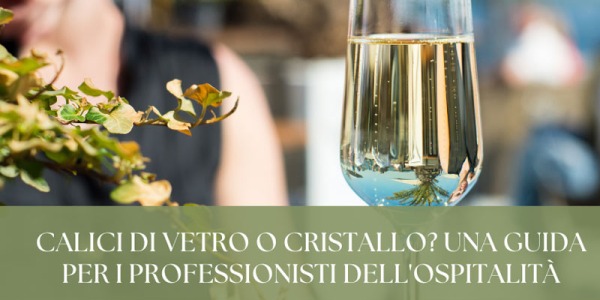 Calici di vetro o cristallo? una guida per i professionisti dell'ospitalità